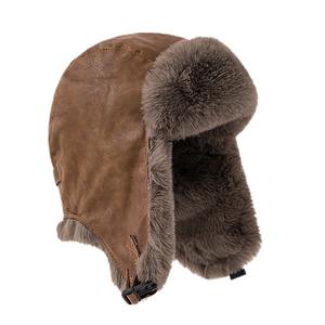 قبعة أوشانكا من الفرو الصناعي مع أغطية للأذنين، قبعة طيار للصيد على الطراز السوفيتي - Product Image 5