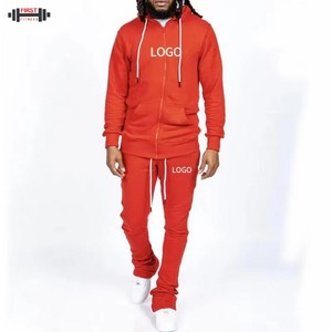 2025 Customized Men's <b>Tracksuits</b> 2-Piece Sets Full Zip Athletic Gym Jogging High Quality 100% Cotton Windproof Quick Dry - Product Image 3