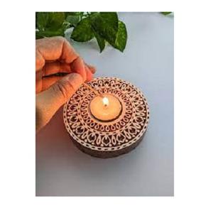 Wood Pillar Candle Holder for Party Decorations Table Decor <b>Christmas</b> Gifts Wholesale Pillar Holders Tealight Wood Candle Stand - Product Image 4