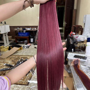 2024 Tendance Chaude Brut Long Aligné Vierge Bundles De Cheveux Humains Os Noir Droit Vietnamien Double Dessiné pour Les Têtes D'entraînement - Product Image 1