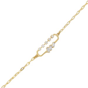 Rectangle Design Baguette <b>Charm</b> Bracelet Turkish Wholesale Handmade 925 Sterling Silver Jewelry - Product Image 5