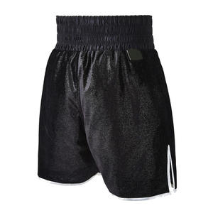 New Martial Arts Wear <b>Men</b> <b>Black</b> Polyester Material Knee Length Wrestling Boxing <b>Shorts</b> Customized Boxing <b>Shorts</b> - Product Image 5