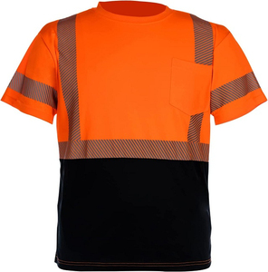 Vêtements de sécurité routière haute visibilité T-shirts à manches courtes réfléchissants personnalisés T-shirt de sécurité réfléchissant - Product Image 2