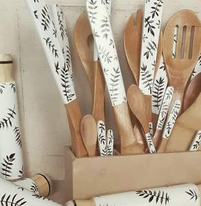 HOTEL <b>Wood</b> and Resin Spoon <b>Spatula</b> with and Holder Kitchen Utensils Natural Cooking <b>Wood</b> Cooking Spoon for Best Color - Product Image 3