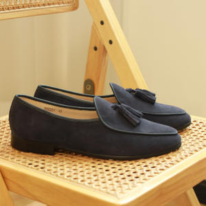 Zapatos de Cuero Clásicos de Estilo Inglés sin Estructura para Traje de Boda, con Flecos, Zapatos Casuales - Product Image 1