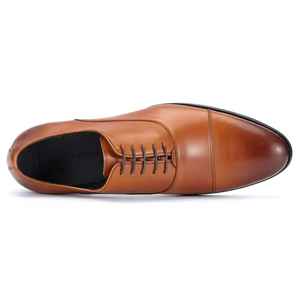 Zapatos Oxford Clásicos de Moda, Transpirables, de Cuero Genuino para Hombre, Cómodos, Duraderos, Formales de Negocios, para Uso Diario en la Oficina - Product Image 2