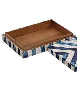 Cajas de joyería con incrustaciones de hueso de alta calidad Premium Buena combinación de colores para almacenamiento Solución elegante y duradera - Product Image 5