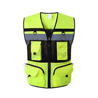 Gilet di Sicurezza Traspirante Leggero ad Asciugatura Rapida Senza Cuciture in Nylon con Nastro Riflettente ad Alta Visibilità