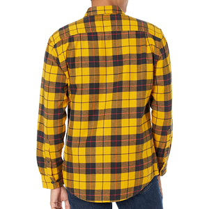 Veste en flanelle à manches longues boutonnée de qualité supérieure surdimensionnée de haute qualité personnalisée Chemise en flanelle à carreaux en coton chaud pour hommes - Product Image 5