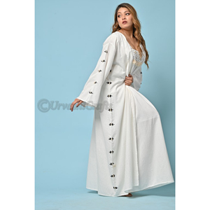 Latest Selling Factory Direct Supply Abaya <b>Dress</b> for Women in 100% Cotton Women Abaya <b>Dress</b> With Scarf Ladies <b>Plus</b> <b>Size</b> <b>Dresses</b> - Product Image 5