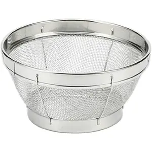 Stainless Steel Round Colander With Handle Matt Polish Silver Color Rice Bowl <b>for</b> Home Hotel Kitchenware <b>Drainer</b> Colander Supply - Product Image 3