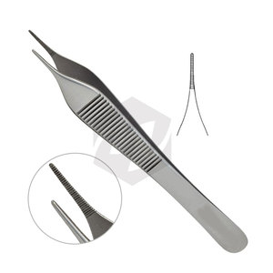 Pince à pansement 4 mâchoires dentelées délicates de 3/4 pouces Pince à épiler chirurgicale en acier inoxydable Manipulation des tissus Instruments médicaux antidérapants - Product Image 1