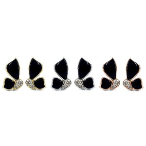 Boucles d'oreilles pendantes personnalisées pour femmes, logo personnalisé, meilleure qualité, or blanc massif 18 carats, onyx, papillon, cadeau, anniversaire de mariage, fête - Product Image 4