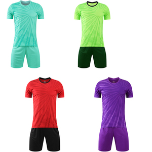 Ensemble d'uniformes de vêtements de sport respirants de maillot de football col en V pour adultes Assurance qualité Service OEM Technique de coupe automatisée - Product Image 4