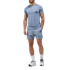 Men's Lightweight Breathable Gym Fitness Set-Custom Logo Summer Tracksuit with Quick Dry T shirt and <b>Shorts</b> Windproof Skinny Fit - Product Image 1