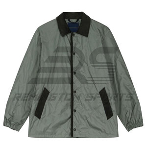 เสื้อโค้ชของผู้ชายเสื้อแจ็คเก็ตโค้ชไซส์ใหญ่พิเศษเสื้อโค้ทแบบลำลองกันน้ำ - Product Image 4