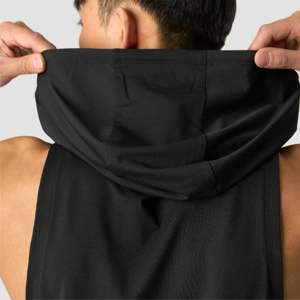 OEM manufactured <b>Men's</b> Athletic Hooded <b>Tank</b> <b>Top</b> - Lightweight and Breathable, Ideal for Gym and Outdoor Workouts - Product Image 6