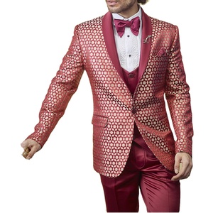 Nuevo negocio Casual mejor hombre vestido novio boda Slim Fit hombres 3 piezas traje de un solo pecho cuello mandarín esmoquin Formal Homme - Product Image 1
