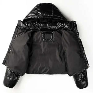 Recién llegado, ropa de invierno, abrigos, chaquetas de burbujas personalizadas, chaqueta acolchada para mujer con capucha - Product Image 2