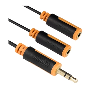 <b>Audio</b> Y Splitter <b>Cable</b> 3.5mm Male to 2 3.5mm Female 0.30m (3-Pack) with Gold-Plated Connectors - Product Image 2