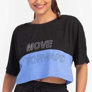 เสื้อยืดแฟชั่นผู้หญิง 230gsm รุ่นใหม่ยอดนิยม รับทำโลโก้ตามสั่ง โรงงาน OEM ผ้าฝ้าย 100% เสื้อครอปท็อปลำลอง - Product Image 1