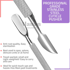 Empujador de Cutículas Profesional de Doble Punta de Acero Inoxidable de Alta Calidad, Herramienta Reutilizable para el Cuidado de las Uñas, Manicura y Pedicura, Logotipo Personalizado OEM - Product Image 2