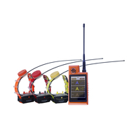 Ensemble de 3 colliers pour chien avec fonction de suivi GPS et d'entraînement pour la chasse, écran LCD de 3,5 pouces, GPS-DTR-25000-PRO-COMPASS