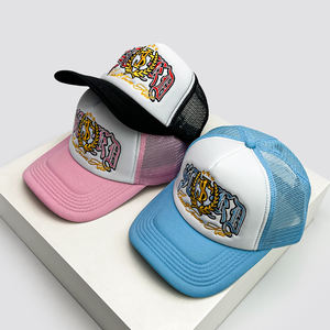 Nueva insignia bordada Unisex letras sombreros de béisbol bloque de Color sombrilla malla transpirable gorras de camionero moda versátil Personal - Product Image 1