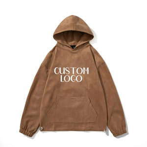 Vente en gros de sweat à capuche surdimensionné personnalisé de luxe pour hommes fabricant de sweat à capuche en coton mélangé 100% sans ficelle - Product Image 3