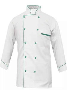 Manches longues Double boutonnage Restaurant cuisine cuisine travail uniforme hommes Chef manteau Polyester de haute qualité - Product Image 2