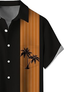 Haute qualité hommes hawaïen plage chemise décontractée à manches courtes popeline tissu Sublimation imprimé sonnerie conception pour l'été - Product Image 4