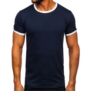 เสื้อยืดลำลองคอกลมสีทึบสำหรับผู้ชายเสื้อ100% เสื้อยืดคอกลมแขนสั้นสีล้วนสำหรับฤดูร้อน - Product Image 5