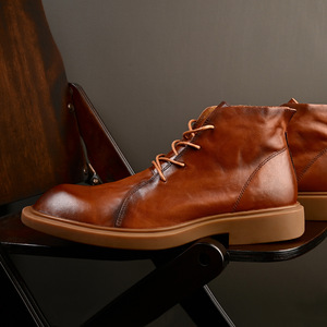 Chaussures décontractées légères avec semelle absorbant la transpiration et structure flexible, chaussures de tous les jours pour hommes, chaussures en cuir - Product Image 3