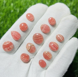 100% piedras de Rodocrosita Rosa Natural MM cabujón de piedras preciosas sueltas pulidas para la fabricación de joyas varios tamaños para colgantes de anillos - Product Image 4