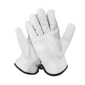 Gants de conduite en cuir de style course gants de moto avec demi-doigt coupé appel sportif poignée légère et ajustement de style vintage - Product Image 4