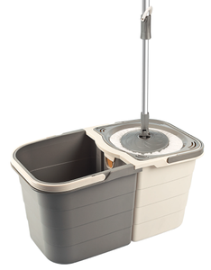 Séparation de l'eau propre et sale Double seau Spin nettoyage vadrouille ensemble magique nettoyage facile sol 19 lt - Product Image 1