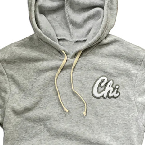 Último estilo logotipo personalizado Chenille bordado Sudadera con capucha pulóver hombres sudadera - Product Image 2