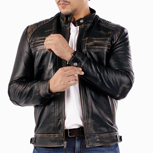 Best Design Leather <b>Jacket</b> for Men Customized Cowhide Leather <b>Jacket</b> for Men Breathable Windbreaker Quilted Men's <b>Jackets</b> - Product Image 1