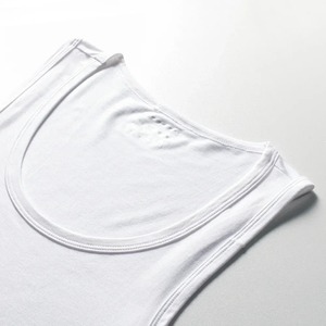 Débardeur homme mode été slim-fit haies sports fitness Modal à l'intérieur portant un maillot de corps blanc avec une base pour homme serré - Product Image 4