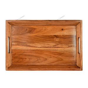 Plateau de service en bois d'acacia de haute qualité taille personnalisée élégant maison divertissant gourmet affiche Durable pour une utilisation de stockage - Product Image 1