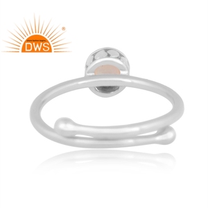 Best Selling Fine Sterling Silver Natural Ethiopian Opal Gemstone <b>Adjustable</b> <b>Ring</b> Jewelry For Women Gift For Her - Product Image 4