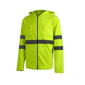 Yellow <b>Reflective</b> Safety Jacket ANSI Class 2 with LED Flash & Waterproof for Winter Outdoor Activities Customized Logo - Product Image 6