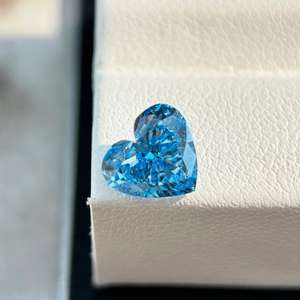 Diamantes sueltos de Color azul con corte de corazón cultivado en laboratorio de 2,0 CT, certificados por IGI con certificado - Product Image 2