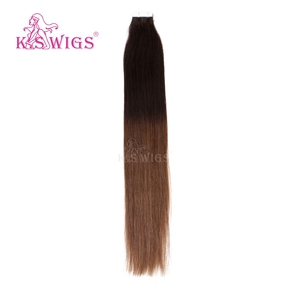 K.SWIGS Invisible Tape Hair Extensions Double Drawn <b>Silky</b> Straight Virgin Remy Human Hair Machine Double Weft - Product Image 1