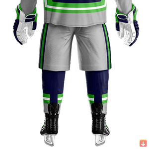 Ensembles d'uniformes de hockey sur glace écologiques en polyester 100% respirant pour hommes avec logo personnalisé - Product Image 3