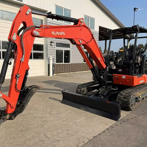 รถขุดขนาดเล็กคูโบต้า U55-5 ประสิทธิภาพสูง แบบไม่มีการหมุนศูนย์กลาง น้ำหนัก 5.5 ตัน ขับเคลื่อนด้วยเครื่องยนต์ดีเซล พร้อมเกียร์ PLC และห้องโดยสารดีลักซ์ - Product Image 1