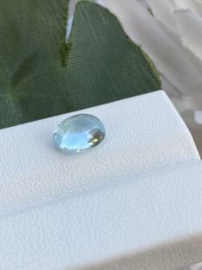 พลอยอะความารีนทรงรีขนาด 9x7 มม. สีธรรมชาติ คุณภาพดี พร้อมความเงางาม เหมาะสำหรับทำเครื่องประดับ น้ำหนัก 2.08 กะรัต - Product Image 3