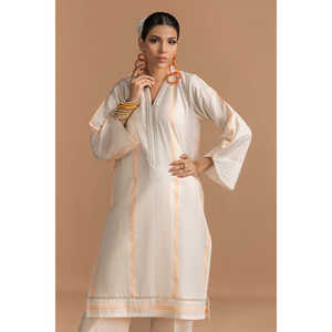 Camisa Moderna de Organza Teñida con Jacquard KJ-43204, Silueta Recta con Cintura Natural, Estilo Veraniego Transpirable - Product Image 3