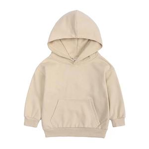 Ropa de calle 100% algodón invierno niños cálido Color sólido bebé algodón polar niños pulóver sudaderas térmicas - Product Image 5