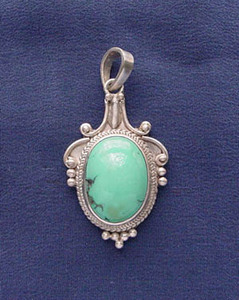 Colgante de plata 925 con corazón y colgante de turquesa con corte de diamante - Product Image 3